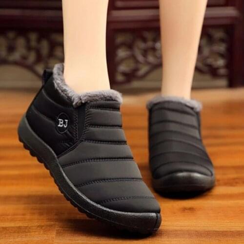 Winter Shoes for Women Snow Boots Slip On Warm Fur Casual Lady Sneakers Outdoor Waterproof Ankle Boots Fashion Footwear 2021 New