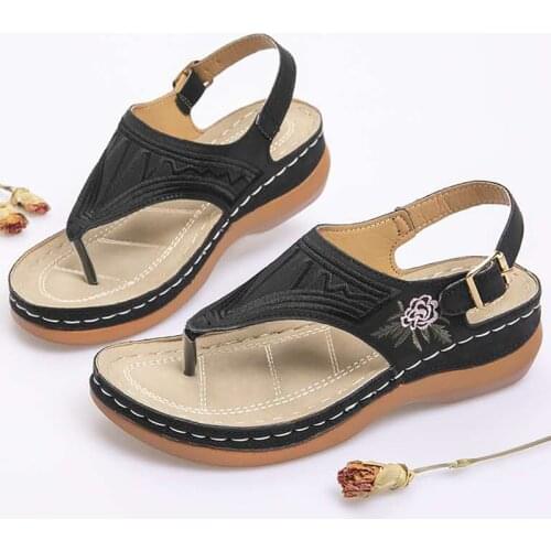 Women Sandals Low Heels Sandals Summer Shoes Women Wedges Shoes Sandalias Mujer Casual Women Flip Fliops Dropshipping Sandales