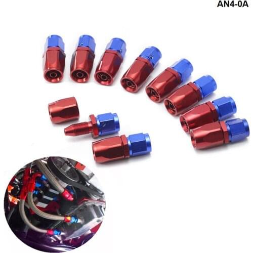10PCS/LOT Universal AN4 Straight Oil/Fuel Line Hose End Aluminum Fitting/4-AN Oil Cooler Hose Fit AN4-0A