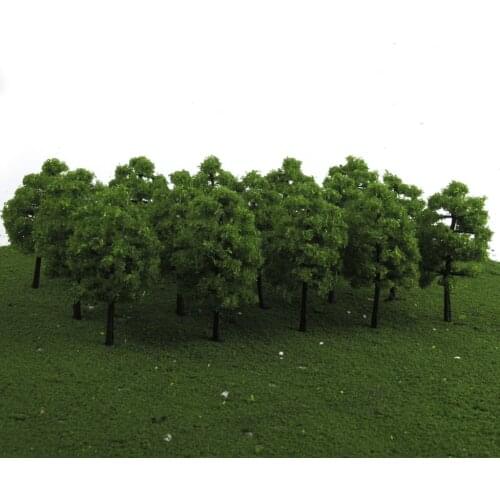 120 Packs Railroad Landscape Tree Model 1/100 OO Scale 3.5" High For Wargame