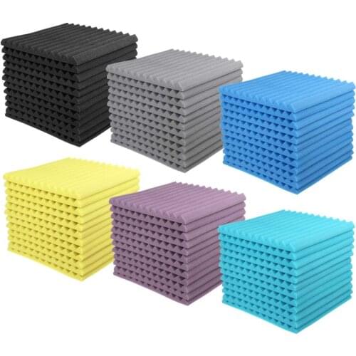 18pcs 30X30CM Studio Acoustic Foams Panels Sound Insulation Foam Soundproofing Sound Treatment Room Absorption Tiles Wall Trim