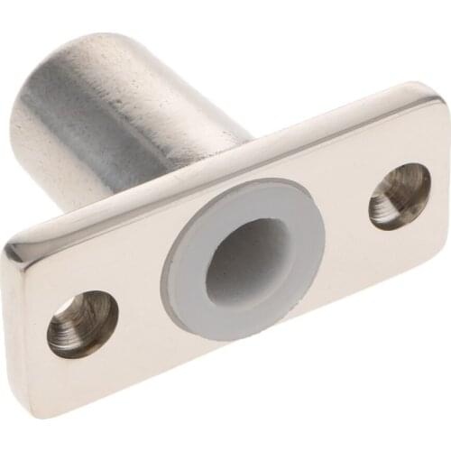 2x Polished 316 Stainless Steel Oarlock Socket Line Top Mount for Boat/Yacht