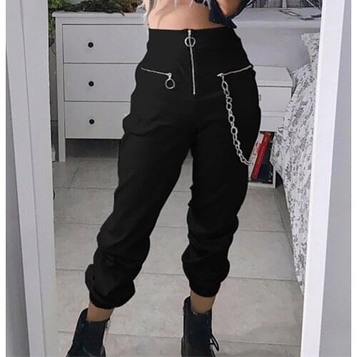 2020 Punk Grunge Gothic pant Harajuku Pentagram pant Long Sleeve Autumn Hollow Out Patchwork trouser Vintage