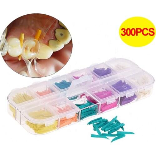 300pcs/1box Disposable Dental Wedges Medical grade Wooden Material Lab Instrument Tooth Gap Diastema Dentist Care Tools 6 shapes