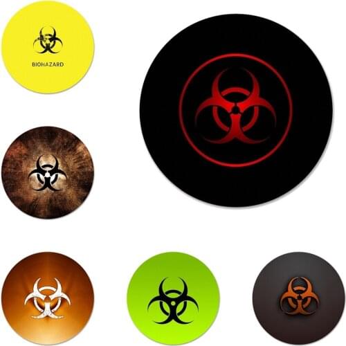 58mm Biohazard Logo Brooch Pin Cosplay Badge Accessories For Clothes Backpack Decoration Gift