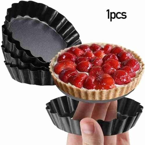 Non-Stick Tart Quiche Flan Pan Molds Pie Pizza Cake Round Mould Removable Loose Bottom Fluted Heavy Duty Pie Pan Bakeware