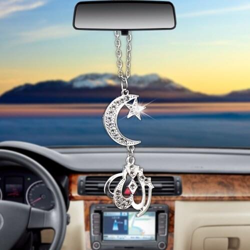 Car Pendant Ornaments Moon star-islam Hanging Auto Interior Rear View Mirror Decoration Dangle Trim Accessory Car Accessories