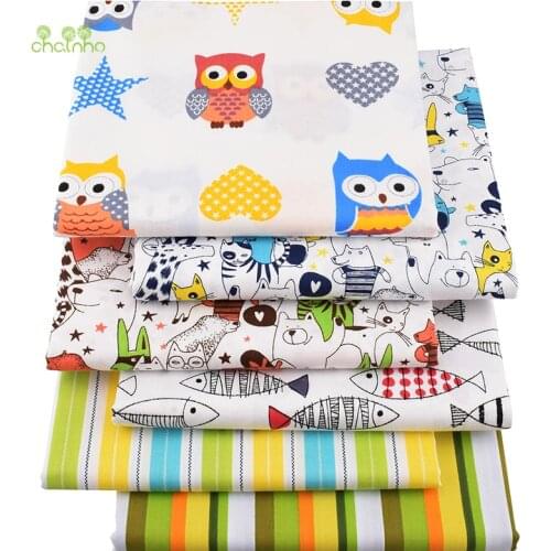 Chainho,Colourful World Series,Printed Twill Cotton Fabric,For DIY Quilting Sewing Baby&Child Sheet,Pillow Material,Half Meter