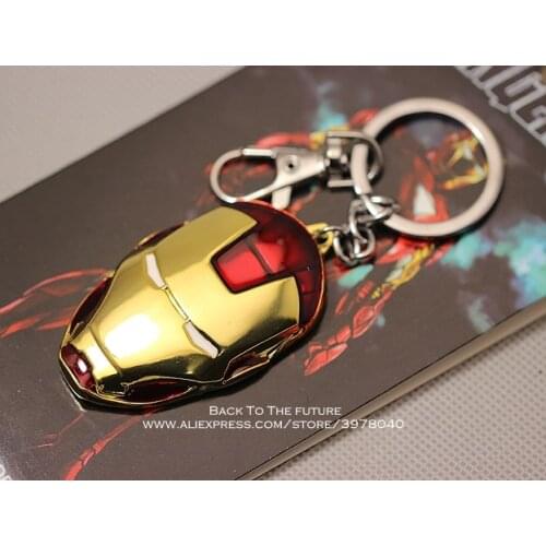 Disney Avengers Iron man gloves 5.5cm key ring Metal Action Figure Posture Model Anime Collection Figurine Toys model children