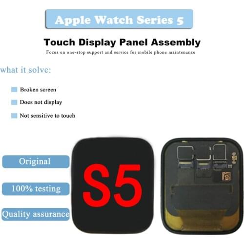 For Apple Watch Series 5 LCD Display Touch Screen Digitizer 40mm/44mm Pantalla Replacement For Apple Watch LCD+Tempered Glass