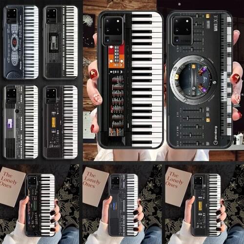 Electric piano Vintage Phone case For Samsung Galaxy Note 4 8 9 10 20 S8 S9 S10 S10E S20 Plus UITRA Ultra black painting funda
