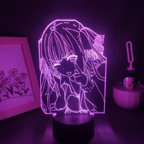 The Quintessential Quintuplets Anime Figure Nakano Nino 3D Led Lamps RGB Night Lights Manga Cute Gifts Bedroom Table Decoration