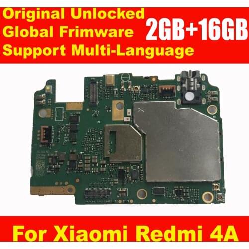 GOOD Work Unlocked Mainboard For Xiaomi Redmi 4A 2GB+16G Global Rom Motherboard With Chips Circuits Flex Cable Electronic