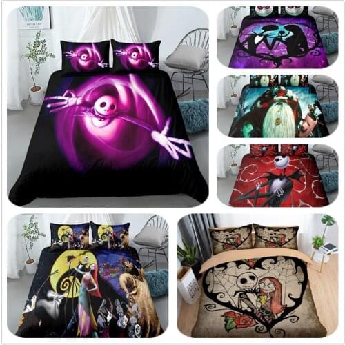 Nightmare jake cartoon bedding set king queen double full twin single size bed linen set