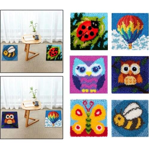 Latch Hook Kits Rug Carpet Making Needlework Embroidery Crochet Kits for Home Office Bed Room Living Rooms Decor