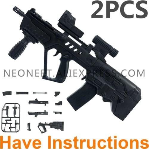1:6 Avatar Assembly 4D Gun Model 1/6 Assault Rifle Gun Tavor TAR21 Soldier Weapon Plastic Grenade Launcher DAM Toys Hot Toys