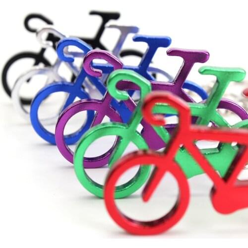 Fashion Hot Novelty Bike Bicycle Keychain Keyring Bottle Wine Beer Opener Tool 6 Colors
