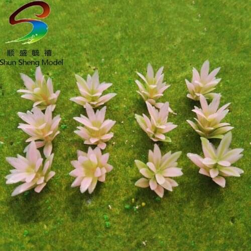 HA02 Architectural Model Flower Model Kits 100pcs pink Color