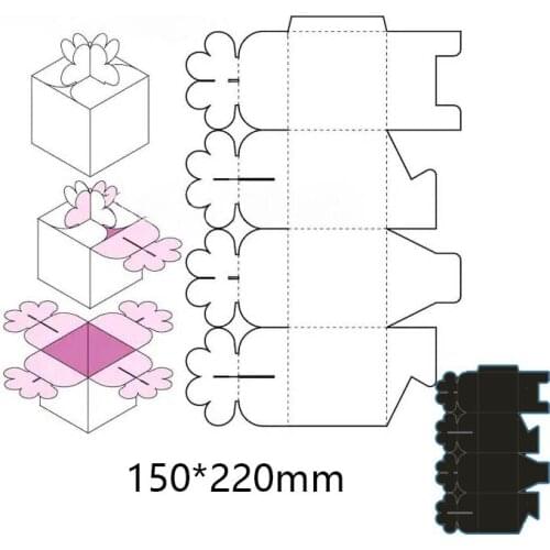 New Arrival Square gift box Frame Cutting Dies Stencil DIY Scrapbooking Photo Album Embossing Decor Paper Card Craft 150*220mm