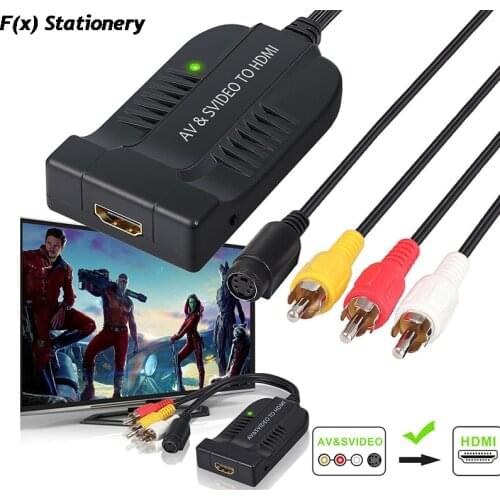 CVBS AV SVIDEO To HD Converter 1080P HD Video Converter High Definition Multimedia Interface For TV VHS VCR DVD Recorders