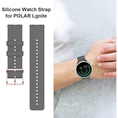 20mm Smart Watch Strap Replacement Soft Silicone Wristband Watchband Strap Bracelet for POLAR Ignite Bracelet Band