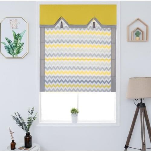 Roman Blinds Window Curtains Blackout Or Light Filtering Fabric Model RM15 Designs Manual Chain Control Customize Size Finished