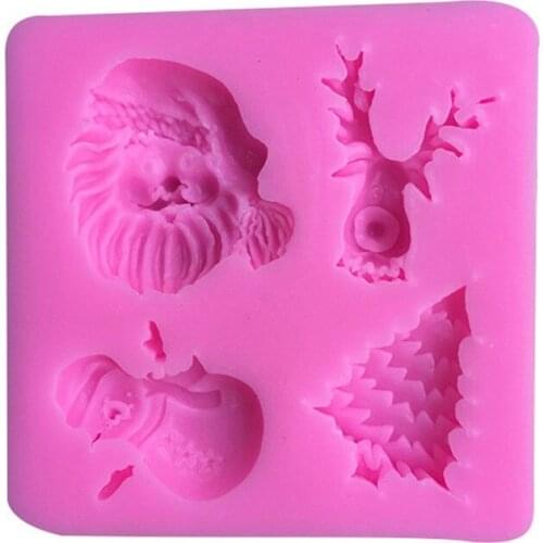 Christmas tree Shaped Silicone Mold Cake Decoration Fondant cookies tools 3D Silicone Mould Gumpaste Candy