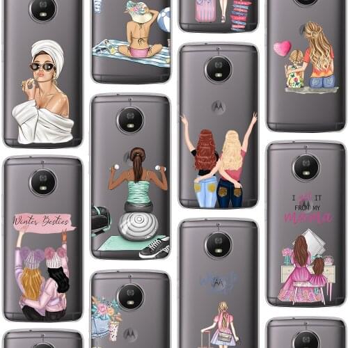 Luxury Girl Fashion Cute Case For Motorola Moto G9 G10 G30 G8 E7 E6S G7 G6 E6 G5 G5S E5 One Macro Plus Play Power Lite Silicone