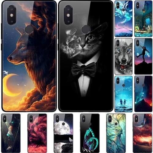 Glass Case For Xiaomi 8 SE Tempered Glass Case Phone Case Phone Shell With Black Silicone Bumper