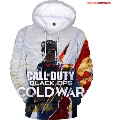Warm Hoodies Call of Duty Black Ops Cold War Pullover Hoodies Fashion Oversized Sweatershirt 3d Print Lounge Wear Men Clothing