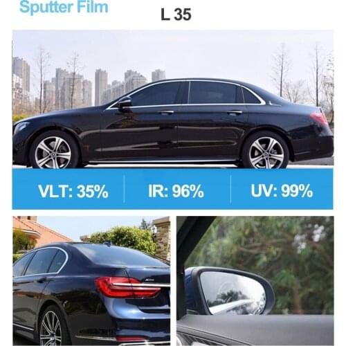 Car Window Tint SUNICE High Thermal Insulation Sputter Window Tint Roll Film 35%VLT Black Privacy Car Auto House Protection