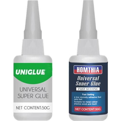 50ml Universal Glue Instant Quick Dry Cyanoacrylate Strong Adhesive Quick Bond Leather Rubber Metal Strong Plastic Fast Glue