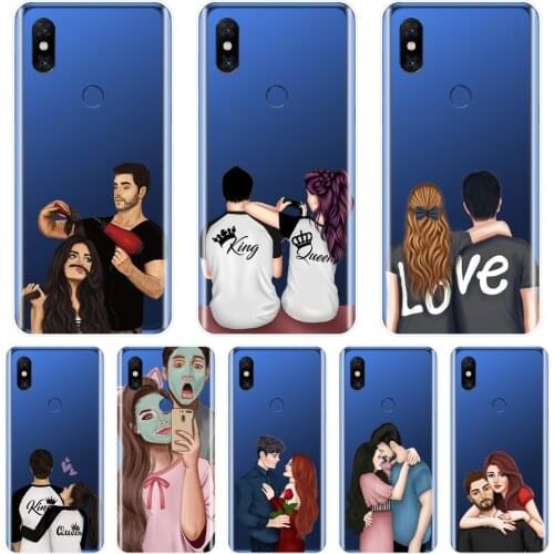 Back Cover For Xiaomi Mi Note 1 2 3 Couple Love Heart Cartoon Girl Silicone Soft Case For Xiaomi Mi Max Mix 1 2 2S Phone Case