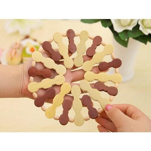 100pcs/lot Square/ Rond Bamboo Placemat Doily Coasters Pot Mat Insulation Mat Table Mat Coaster Coffee Bamboo Coasters