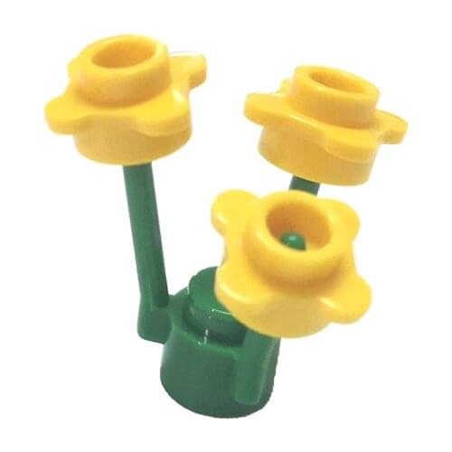 120Suit/lot DIY Building Blocks Flowers and Grass Special Accessories Bricks Size Compatible With lego kids Toys Educational