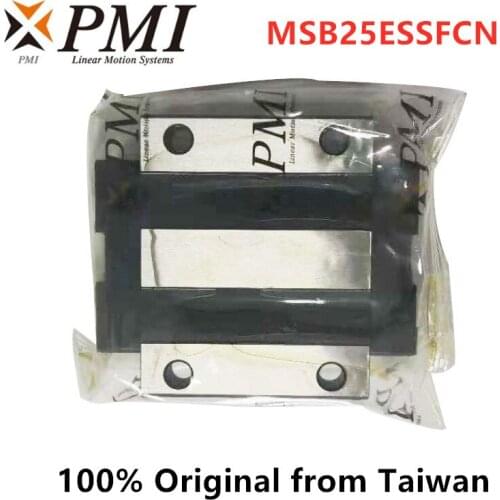 2pcs original Taiwan PMI MSB25E-N MSB25ESSFCN linear guide slider carriage block MSB25E linear bearing for CNC router