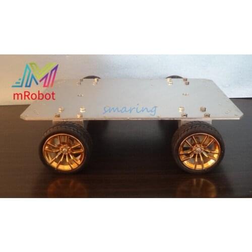 200*150*3mm Robot Smart Car Chassis With Speed Encoder 4 Wheels Drive Car For DIY Kit Educational Teaching Tool