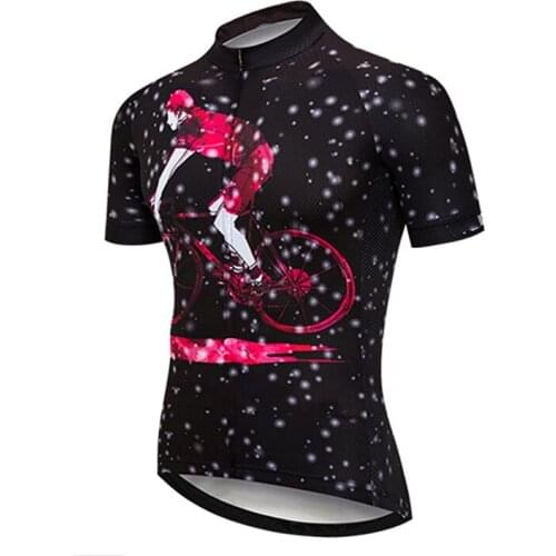 2021 Summer Cycling Clothing Fashion Print Pattern Women Breathable Short Sleeve Bicycle Clothing Cycling Bike Ciclismo Jersey