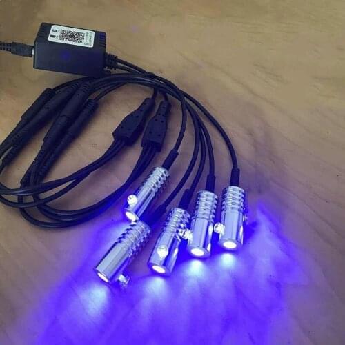 5 in1 RGB LED Car Interior Atmosphere Lighting DIY Fiber Optic Led Light Illuminator Smart phone APP&Audio Sound Remote control