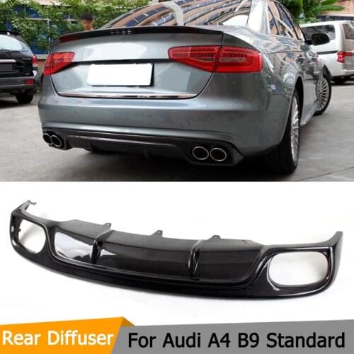 Carbon Fiber Racing Car Rear Bumper Lip Diffuser Lip for Audi A4 B9 Standard Sedan 4-Door 2013-2016