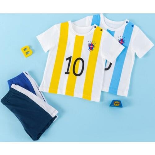 Bornbay 2 Pieces baby clothes set fashion stripes sportswear suit summer short sleeve+pants suit cotton print soft skin for boys