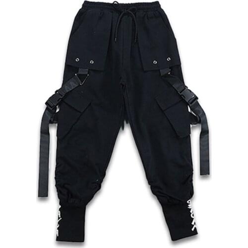 Kid Cool Black Hip Hop Clothing Streetwear Harajuku Jogger Tactical Cargo Pants for Girls Boys Dance Costume Clothes