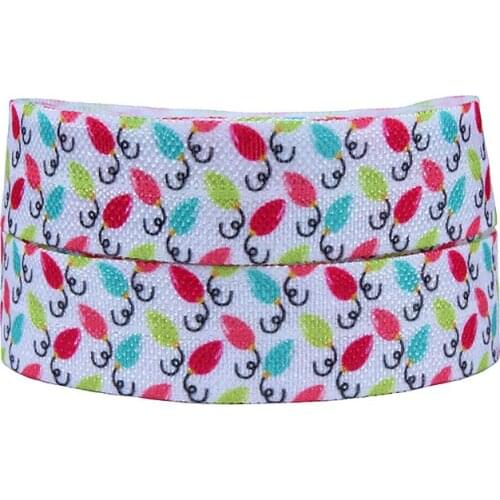 FLRA FOE Merry Christmas lights fold over elastic band for kids hairband
