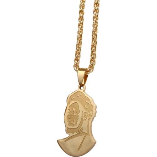 Islam muslim Engraved famous person stainless steel Pendant necklace muslim jewelry