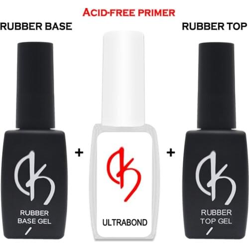 Semi permanent Acid-free Primer for Nails Kit Gel Nail Polish Rubber Base and Top Coat Manicure Sterilization ULTRABOND Gellac