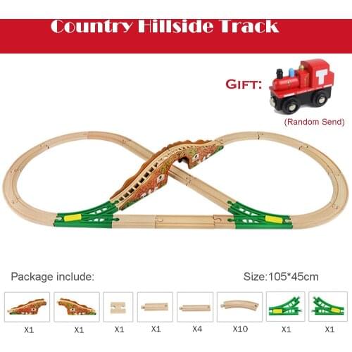 All Kinds Racing Track Set Toys Wooden Train Track Wood Train Railway Parts Compatible with Biro All Brands Train Toys for Kids