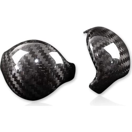 Car Gear Shift Knob Cover Trim for Ford Mustang 2015-2019 Dry Carbon Fiber Gear Shift Sticker Interior Accessories