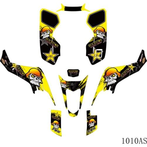 Full Graphics Decals Stickers Motorcycle Background Custom Number 3M For SUZUKI LTZ400 LTZ 400 2003 2004 2005 2006 2007 2008