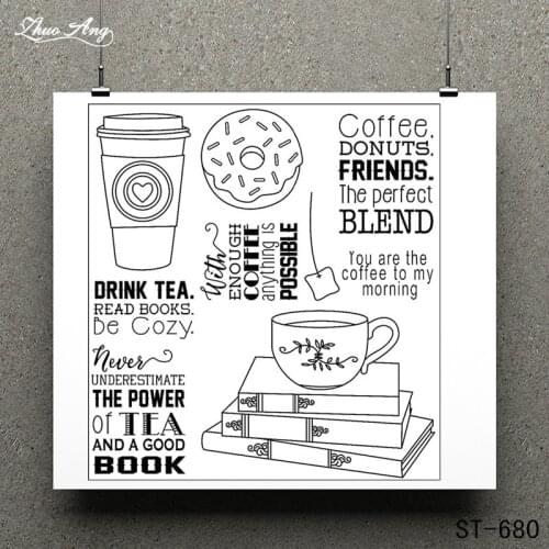 Drink a Cup of Tea Clear Stamp for Scrapbooking Rubber Stamp Seal Paper Craft Clear Stamps Card Making