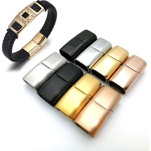 New Stainless Steel Clasp Crimp Jaw Hook Watch Band Clasps For Leather Silicone Bracelet Jewelry Making DIY Connect Lace Buckle